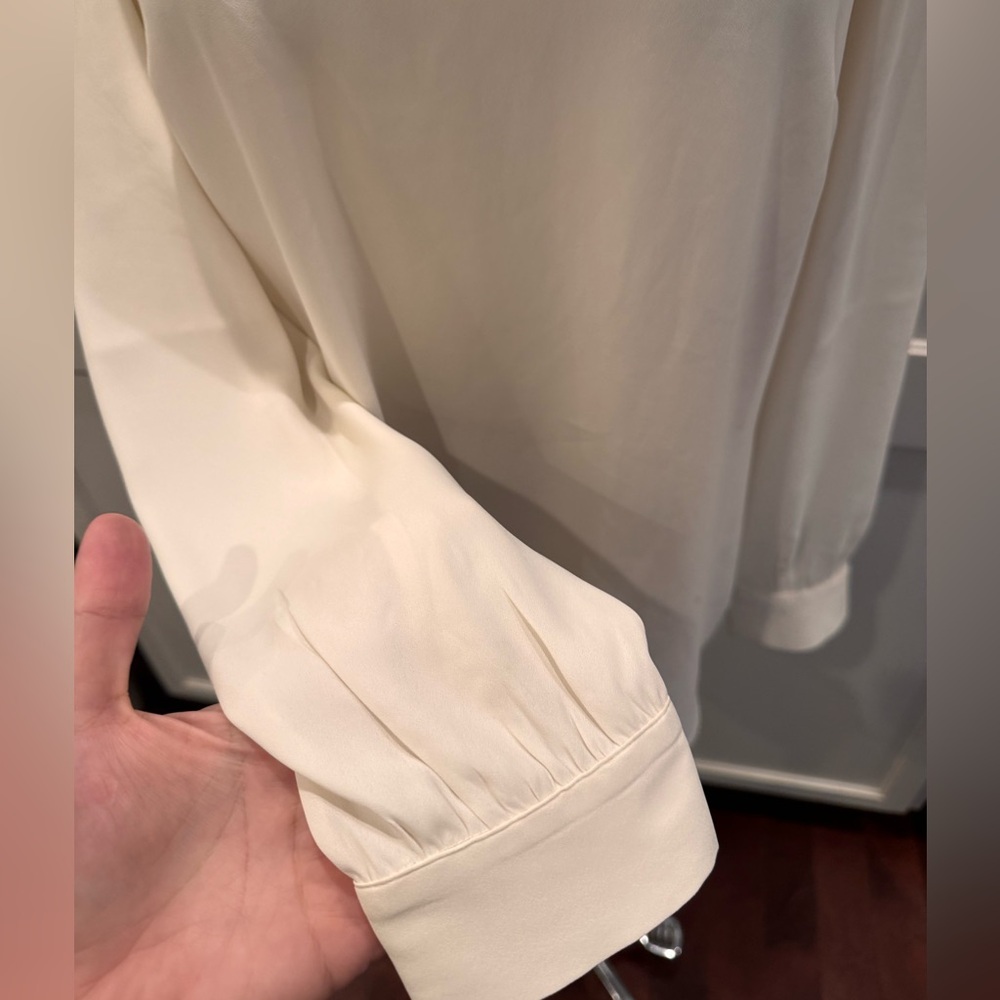 Loft Cream Blouse with Pearl Collar - Picture 3 of 6